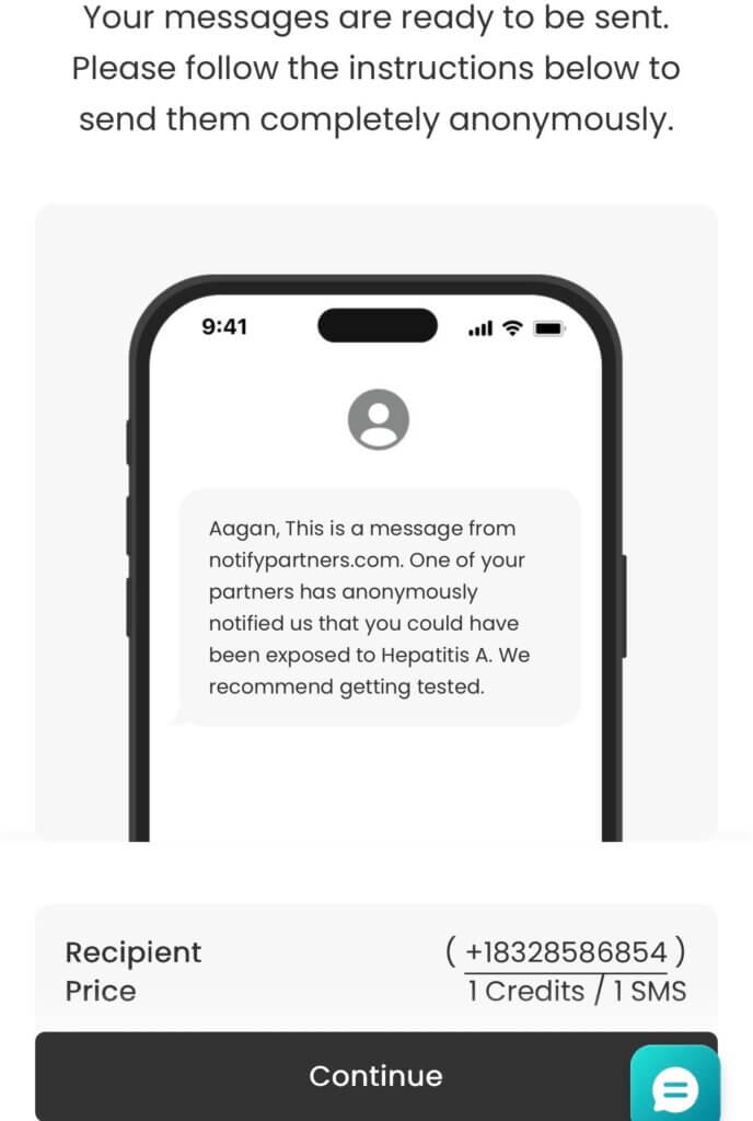 Send anonymous std text