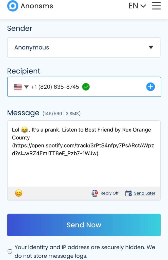 pranking with song lyrics