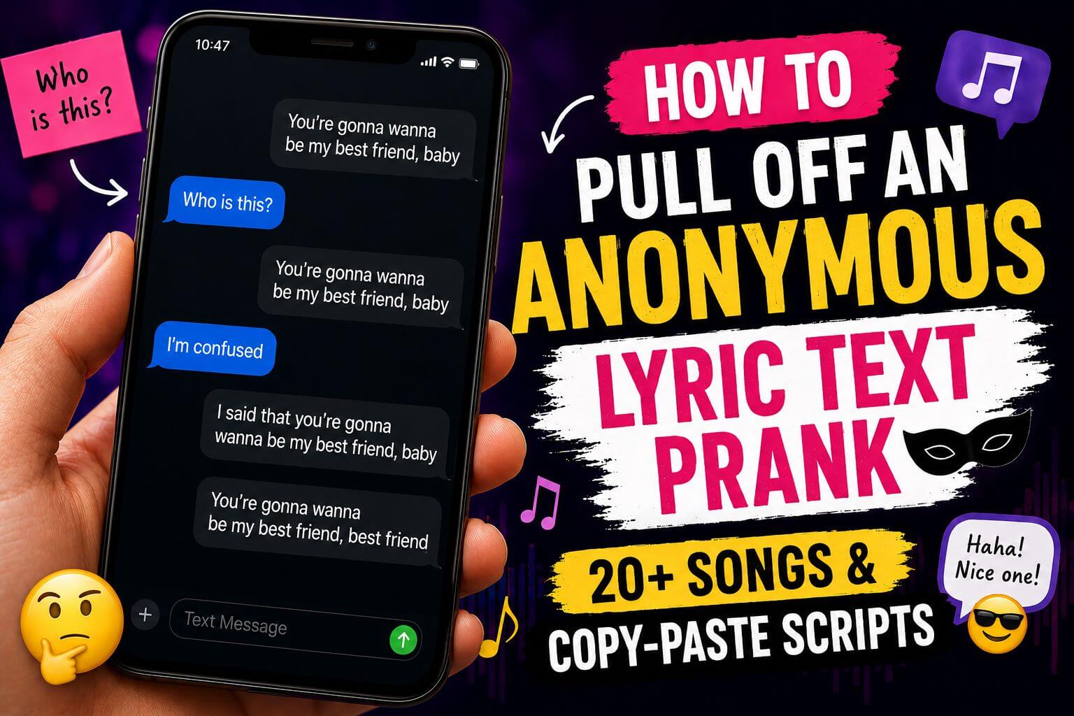 Pull Off A Lyric Text Prank: 20+ Songs & Copy-Paste Lines
